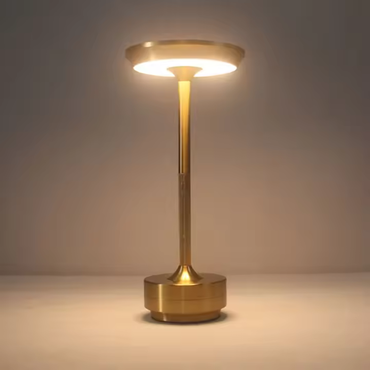 Lámpara De Escritorio Recargable LED Con Sensor De Toque Luz Nocturna USB Para Lectura Decorativa Para Habitación Hotel Restaurante Bar Moderno Metal - 1