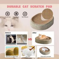 Cama De Rascado Para Gatos En Forma Oval Resistente Al Desgaste Sisal Almohadilla De Descanso Multifuncional Para Mascotas - details 12