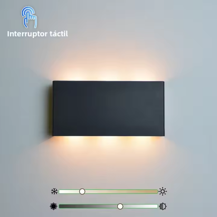 Lámpara De Pared LED Portátil 6W Recargable Con Sensor De Toque Y Luz Nocturna Para Dormitorio Y Escaleras Tres Colores - 1