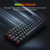 Teclado Mecánico Redragon K626P-KB Ashe Compacto con Cable RGB de 78 Teclas, Ultra Delgado con Teclado Numérico, Interruptores Blue, 20 efectos de iluminación diferentes, sin conflictos, compatible con Windows XP/Vista/10/8/7 y Mac OS - Negro - details 3