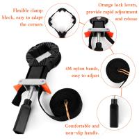 Abrazadera de Banda ajustable para Esquinas, 4 mordaza, with 4 m de Nailon para Esquinas, ideal para Marcos de fotos, bolsos y manualidades. - details 1