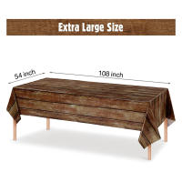 Mantel De Papel Con Patrón De Madera Natural Estilo Vintage Para Fiestas Y Bodas Tamaño 137x274cm Decoración De Mesa De Feria Rústica Occidental - details 19