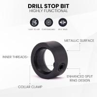 Juego De Anillos De Detalle Para Taladro Ajustable En Profundidad Herramienta De Carpintería Metálica De Alta Carbono Para Limitar El Eje - details 1