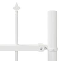 Cerca de Jardín VidaXL con Punta de Lanza Blanca 3,4x1 m de Acero - details 5