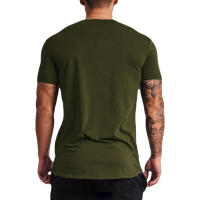 Camiseta De Hombre Estampada De Murciélago Clásica Verano Moda Algodón Ajustada V-Neck Manga Corta Transpirable Deportiva Casual - details 8