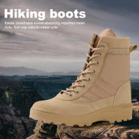 Botas Tácticas Militares Para Hombres Botas De Combate Desérticas Transpirables Botas De Camuflaje Para Exteriores Botines De Seguridad Para Trabajo - details 4