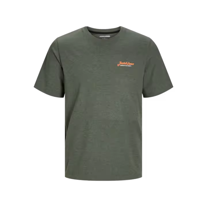 Jack & Jones Hombre camiseta de algodón Mod JJERIK Logo de la marca Moda Casual Informal REF 257603 - 1