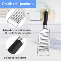 DESEOS Rallador grueso Family | Rallador multiusos | Rallador de queso | Acero inoxidable | Mango antideslizante - details 0