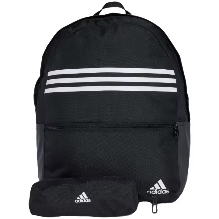 Mochila Adidas Classic Horizontal 3 Bandas para unisex en color negro - 1