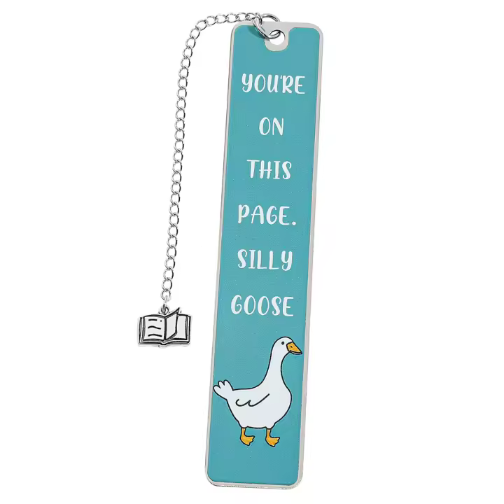 Marcapáginas De Acero Inoxidable Con Diseño De Pato Metálico Regalo Cálido Para Lectura Ideal Para Amigos Y Familiares - 1