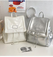 Bolso tipo mochila para el hombro con colgante, moderno, sencillo, informal y de gran capacidad para mujer, con textura y estilo. - details 9