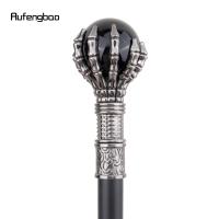 Bastón De Caminar De Vidrio Negro Con Bolilla Steampunk Moda Decorativa Para Caballero Lujo 93cm Con Punta De Goma Para Actividades Al Aire Libre - details 5