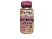 SUPER RESVERATROL 30 Vegcaps - Suplemento de Resveratrol 250mg para la salud cardiovascular, glucosa y grasas en sangre - Solaray - details 0