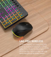 Teclado Inalámbrico Ergonómico Con Ratón Y Soporte Para Teléfono Multicolor Recargable 2.4G Para PC Laptop Windows - details 7