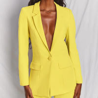 BAMBOOBOY Sastre Elegante Conjunto De Blazer Y Pantalones De Manga Larga Para Mujer Primavera Otoño Clásico OL Street Outfit - details 3
