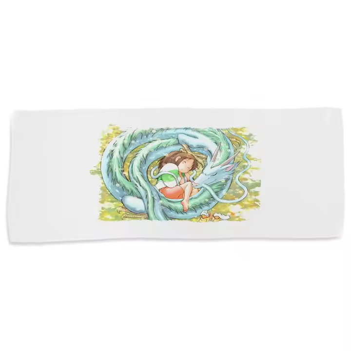 MERCHANDMANIA TOALLA MEDIANA GIMNASIO ABSORBENTE anime niña dragon bruja isekai pelicula suave con bolsita - 1