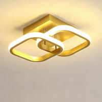 Lámpara De Techo Nórdica Creativa Para Pasillo Puerta Del Balcón Entrada Porche Dormitorio Cristal Moderna Simple Metal Dorado - details 6