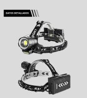 Linterna Frontal LED COB XHP360 Recargable USB XHP199 Con Zoom Y Protección Contra El Agua Para Actividades Al Aire Libre - details 1