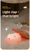 Lámpara De Noche Hippo Suave Y Bonita Luz Cálida Para Dormitorio Iluminación Suave Para Lactancia Regalo Para Niños - details 3