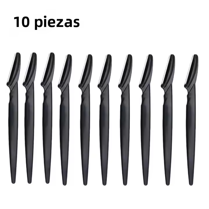 Juego De 30/12/10 Pcs Cepillo De Cejas Y Afeitadora Facial Con Cubierta De Precisión Seguridad Color Aleatorio Herramienta Multifuncional Para Cejas Y Rostro - 1