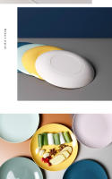 Plato Redondo De Porcelana Y Plástico Creativo Para Condimentos Como Salsa De Soja Y Vinagre Adecuado Para Frutas Y Aperitivos Accesorios De Cocina - details 8