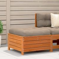 vidaXL Taburete de jardín madera maciza de pino blanco 62x63,5x32 cm en color Madera de pino blanca/Madera douglas sin tratar/Madera de pino sin tratar y más | cómodas modernas ergonómicas para comedor cocina salón hogar - details 4