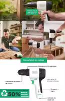 Black & Decker Taladro Atornillador Inalámbrico REVIVA 12V, REVDD12C-QW - Compacto, 10mm, 10+1 Posiciones, 26Nm, 550 RPM, Batería 1,5Ah | ¡Ahorra Espacio y Ten tus Herramientas Siempre a Mano! - details 0