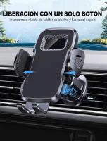 PROUTHS Soporte Móvil Coche 360° Rotación Gancho Doble Mejorado Iphone Samsung Xiaomi 4-7 Pulgadas - details 1
