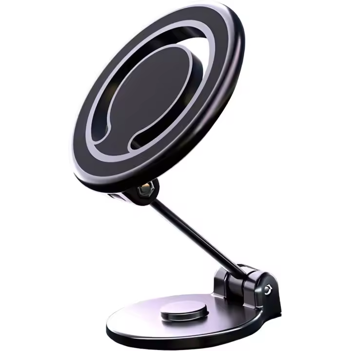 Soporte para teléfono de coche para soporte magnético de coche-Soporte para teléfono de tablero de 360 ° de rotación-Potente soporte de rotación de imán para iPh - 1