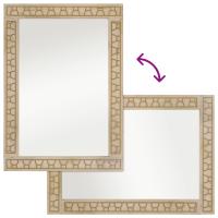 vidaXL Espejo de baño madera maciza de acacia y vidrio 50x70x2,5 cm - details 3