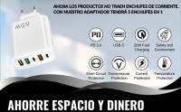 Cargador USB C Carga Rápida Marca NFMAXONE- Cargador USB Múltiple 5 Puertos - Enchufe Multiple USB C 65 W – Adaptador USB C Compatible con Samsung, iPad, iPhone, Huawei, Google, Carga Rapida.65W - details 6