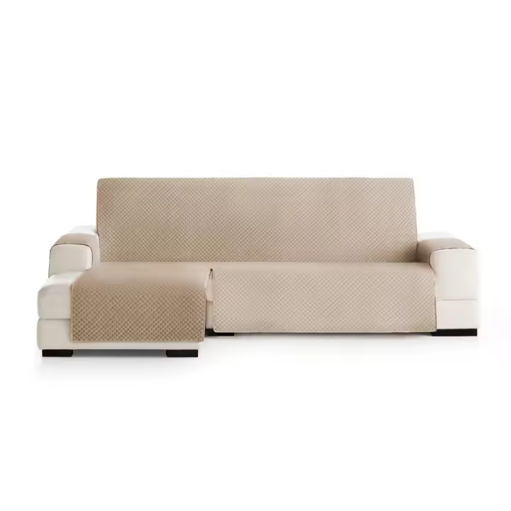 Plusdescanso Salva Sofá, Cubresofá, Funda de sofá acolchada para Chaise Longue normal brazo izquierda Reversible. Fabricación Nacional. Fácil colocación y limpieza. 5 colores disponibles. - 1