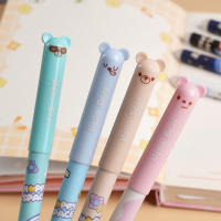 4Pcs Rotuladores De Gel 0.5mm Creativos Con Astronauta Y Animales Panda Tinta Erasable Azul/Negro Recargables Lavables Suministros De Oficina Y Escuela - details 4