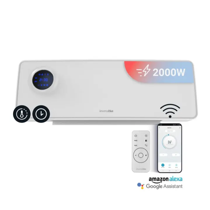 UNIVERSALBLUE MELIDE 4020W Split de Baño con WIFI 2000W - Programable - Control Remoto - 1