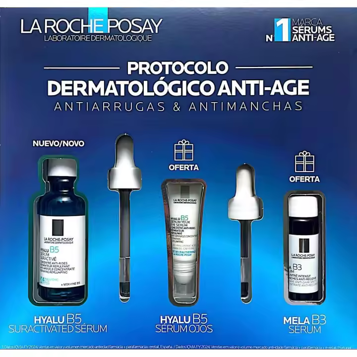 La Roche Posay Cofre Hyalu B5 30ml+ Hyalu B5 Serum Ojos 5ml+ Mela B3 Serum 10ml. - 1