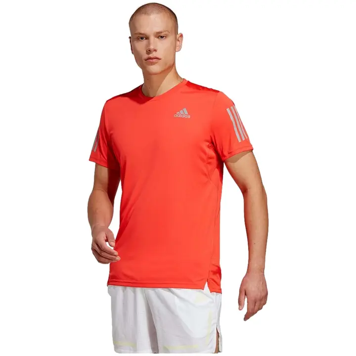 Camiseta de Manga Corta Adidas Own The Run para hombre en color naranja - 1