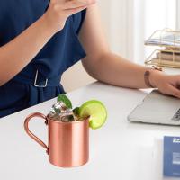 Copa De Cobre Pura 16OZ Para Moscow Mule Hecha a Mano Acabado Liso Y Pulido Ideal Para Cocteles Café Y Cerveza - details 10
