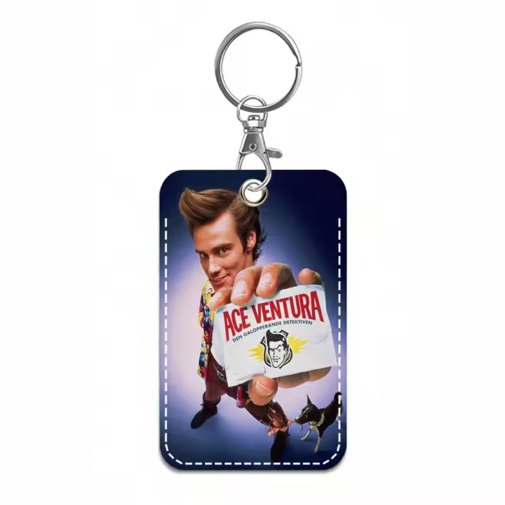 Porta Tarjetas De Acceso Y Llavero De Cuero A-Ace Ventura Película Comedia Hombre Mujer Estilo Clásico Cartoon - 1