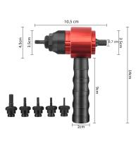 Pistola De Remache Eléctrica Sin Cable Para M3 M4 M5 M6 M8 Adaptador De Taladro Eléctrico Herramienta De Remache De Aluminio Pistola De Clavos - details 2
