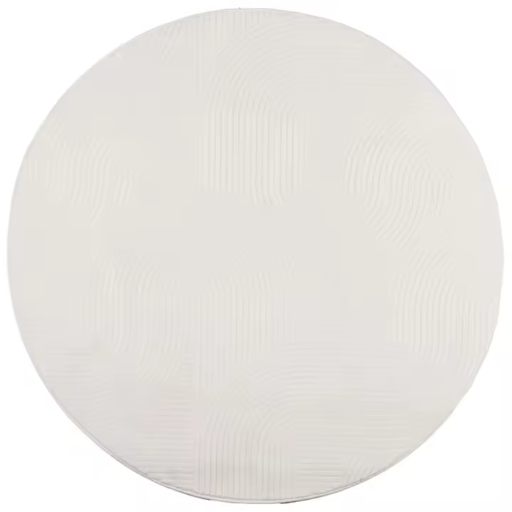 vidaXL Alfombra de pelo corto look escandinavo IZA Ø 100 cm Color Antracita,  Crema,  Gris y mas Alfombras de área  Alfombra de Piso para Sala de Estar Dormitorio Habitación Salón - 1