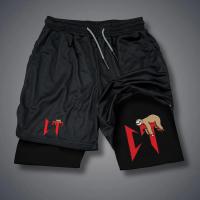 Nuevos Shorts De Verano Para Hombre 2024 Quick-Drying Deporte Fitness Estampado Divertido Talla M-3XL Ropa Deportiva Doble Capa - details 8