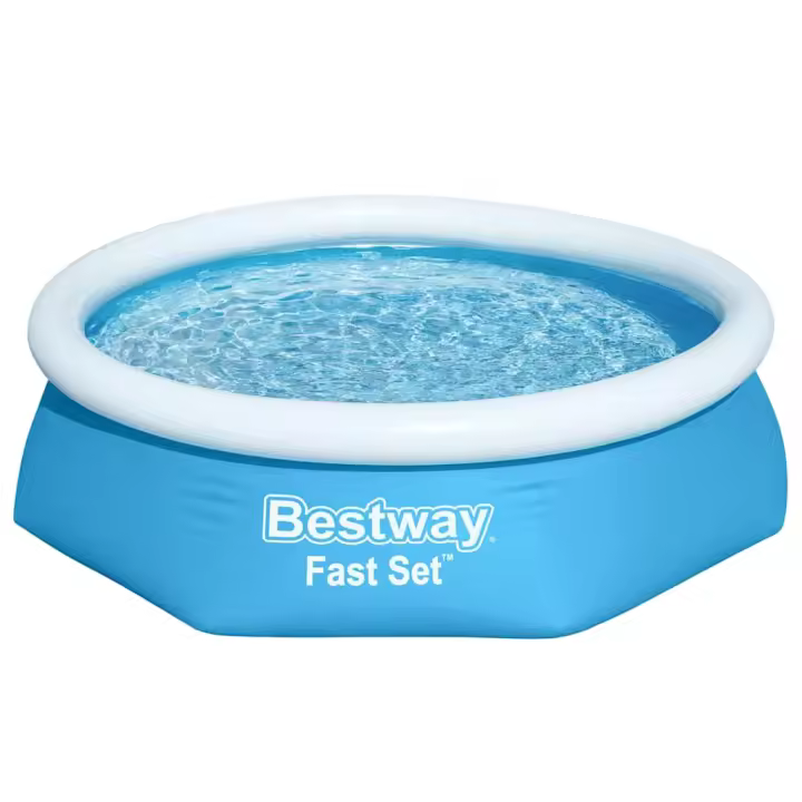 VidaXL Piscina hinchable Fast Set Bestway 2100L Tritech plegable azul - 1