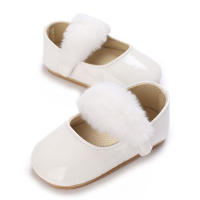 Zapatos De Bebé Para Niñas Serie Blanca PU Cuero Suela Suave Antideslizante Cordón Zapatos De Princesa Para Recién Nacidos - details 43