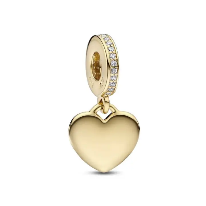 Charm Pandora Colgante Corazón Chapado Oro - 1