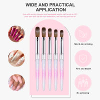Pincel De Acrílico Kolinsky Sable Para Manicura Y Dibujo En Uñas Con Gel UV Pincel De Carving Para Polvo Y Líquido Herramienta De Arte Hot Pink - details 4