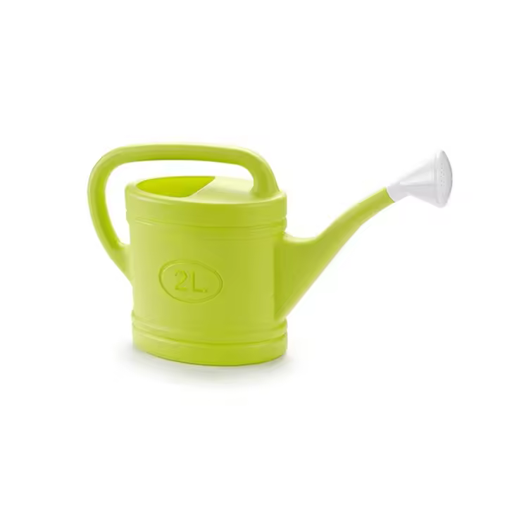 Tradineur - Regadera de plástico 2 litros, 40 x 10,5 x 27,5 cm, recipiente para regar las plantas, cultivos, jardinería, color aleatorio - 1