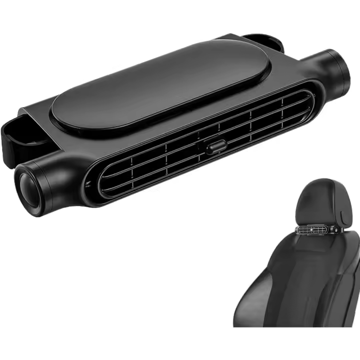 Genérico Ventilador Refrescante Para Coche | Ventilador De Circulación De Aire - 3 Velocidades Ajustables Silencioso Portátil Para Viajes Diarios En Automóvil Camión Autocaravana Vehículos - 1