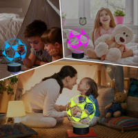 Lámpara De Ilusión 3D De Fútbol Y Baloncesto Cambio De Color 16 Luz Nocturna Deportiva Para Hombres Adolescentes Y Niños Regalo De Cumpleaños - details 3