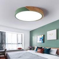 Luz De Techo LED Redonda De Madera Estilo Moderno Para Dormitorio De Niños Comedor Cocina Pasillo Decoración Interior Ajuste De Tres Colores - details 1