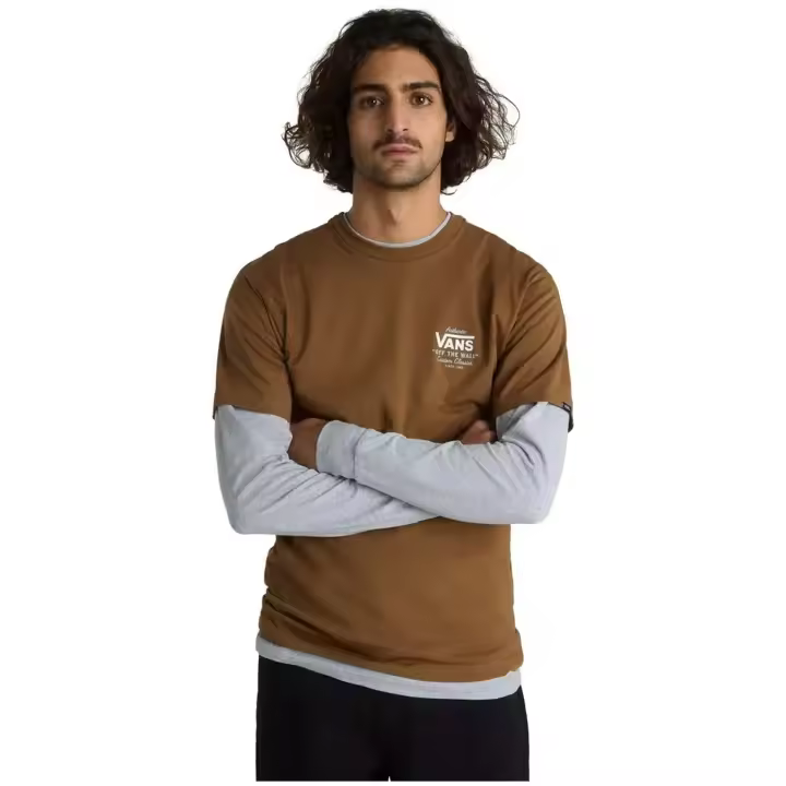 Camiseta de Manga Corta Vans Mn Holder St Classic para hombre en color marron - 1